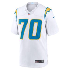 Men's Los Angeles Chargers Rashawn Slater Nike White Game Jersey