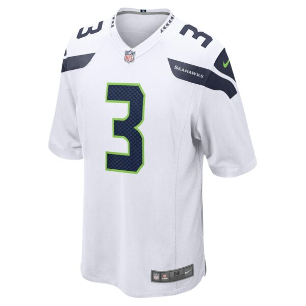 Men's Seattle Seahawks Russell Wilson Nike White Away Game Jersey