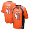 Men's Denver Broncos Kenny Young Nike Orange Game Jersey