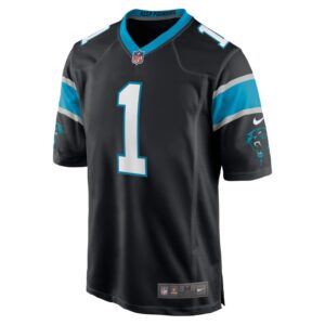 Men's Carolina Panthers Cam Newton Nike Black Player Game Jersey