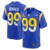 Men's Los Angeles Rams Aaron Donald Nike Royal Super Bowl LVI Game Patch Jersey