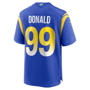 Men's Los Angeles Rams Aaron Donald Nike Royal Super Bowl LVI Game Patch Jersey