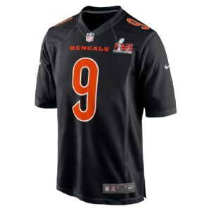 Men's Cincinnati Bengals Joe Burrow Nike Black Super Bowl LVI Bound Game Fashion Jersey