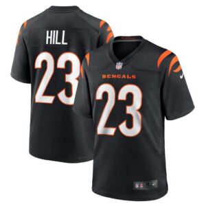 Men's Cincinnati Bengals Daxton Hill Nike Black 2022 NFL Draft First Round Pick Game Jersey