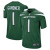 Men's New York Jets Ahmad Sauce Gardner Nike Gotham Green 2022 NFL Draft First Round Pick Game Jersey