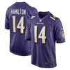 Men's Baltimore Ravens Kyle Hamilton Nike Purple 2022 NFL Draft First Round Pick Game Jersey