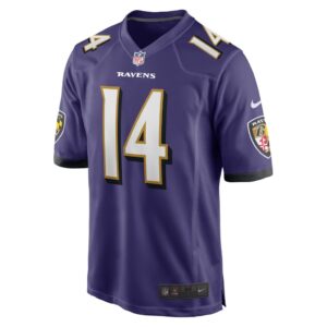 Men's Baltimore Ravens Kyle Hamilton Nike Purple 2022 NFL Draft First Round Pick Game Jersey