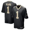 Men's New Orleans Saints Chris Olave Nike Black 2022 NFL Draft First Round Pick Game Jersey