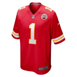 Men's Kansas City Chiefs Trent McDuffie Nike Red 2022 NFL Draft First Round Pick Game Jersey