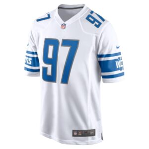 Men's Detroit Lions Aidan Hutchinson Nike White 2022 NFL Draft First Round Pick Game Jersey