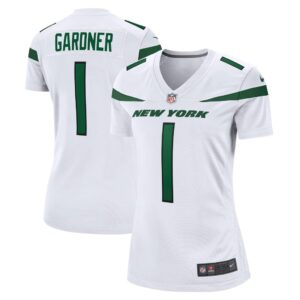 Women's New York Jets Ahmad Sauce Gardner Nike White 2022 NFL Draft First Round Pick Game Jersey