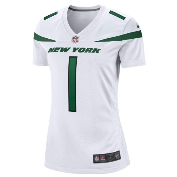 Women's New York Jets Ahmad Sauce Gardner Nike White 2022 NFL Draft First Round Pick Game Jersey