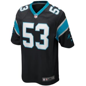 Men's Carolina Panthers Brian Burns Nike Black Game Player Jersey