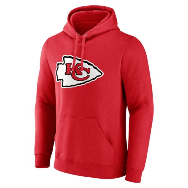 Men's Kansas City Chiefs Patrick Mahomes Fanatics Branded Red Player Icon Name & Number Pullover Hoodie