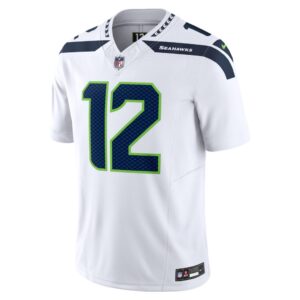 Men's Seattle Seahawks 12th Fan Nike White Vapor F.U.S.E. Limited Jersey