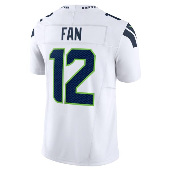 Men's Seattle Seahawks 12th Fan Nike White Vapor F.U.S.E. Limited Jersey