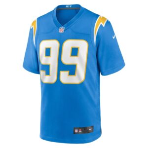 Men's Los Angeles Chargers Aaron Crawford Nike Powder Blue Home Game Player Jersey