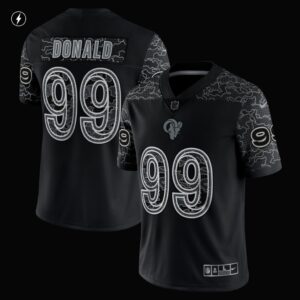 Men's Los Angeles Rams Aaron Donald Nike Black RFLCTV Limited Jersey