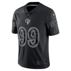 Men's Los Angeles Rams Aaron Donald Nike Black RFLCTV Limited Jersey