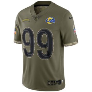 Men's Los Angeles Rams Nike Olive 2022 Salute To Service Limited Jersey