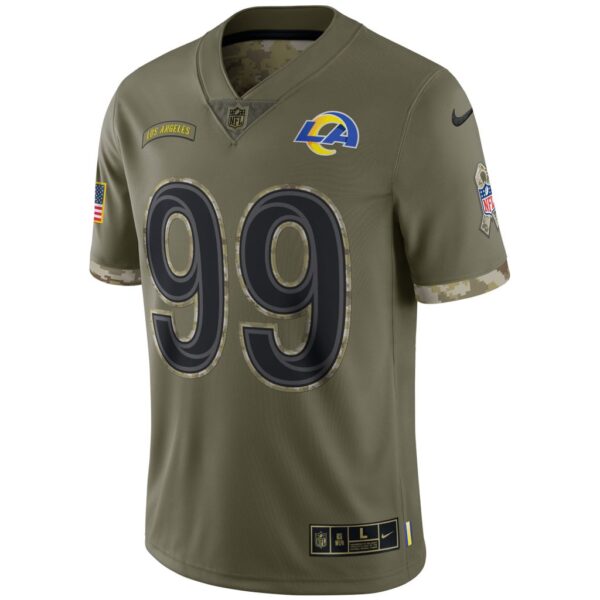 Men's Los Angeles Rams Nike Olive 2022 Salute To Service Limited Jersey