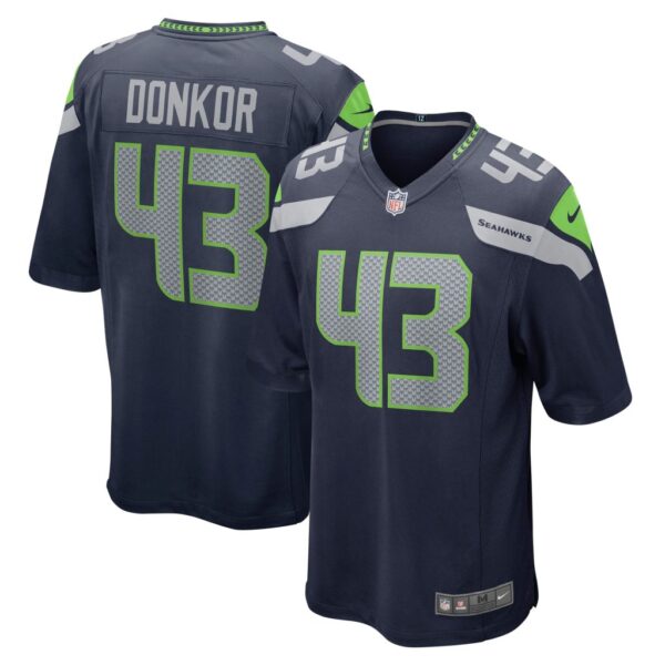 Men's Seattle Seahawks Aaron Donkor Nike College Navy Game Jersey