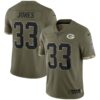 Men's Green Bay Packers Nike Olive 2022 Salute To Service Limited Jersey