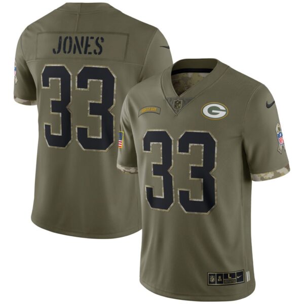 Men's Green Bay Packers Nike Olive 2022 Salute To Service Limited Jersey