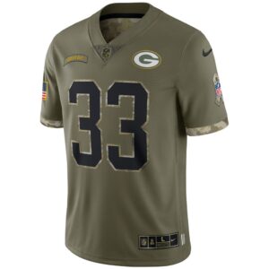 Men's Green Bay Packers Nike Olive 2022 Salute To Service Limited Jersey