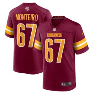 Men's Washington Commanders Aaron Monteiro Nike Burgundy Game Player Jersey