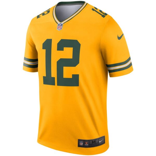 Men's Nike Aaron Rodgers Gold Green Bay Packers Inverted Legend Jersey