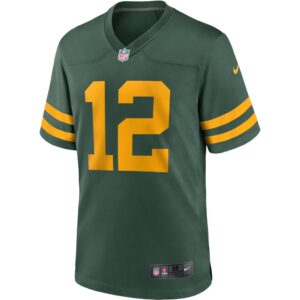 Men's Nike Aaron Rodgers Green Green Bay Packers Alternate Game Player Jersey