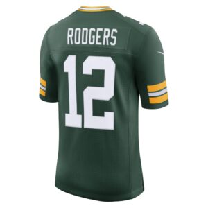 Men's Nike Aaron Rodgers Green Green Bay Packers Captain Vapor Limited Jersey