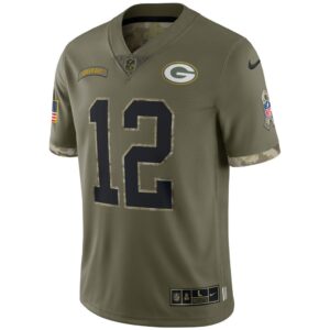 Men's Green Bay Packers Nike Olive 2022 Salute To Service Limited Jersey