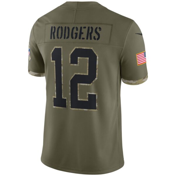 Men's Green Bay Packers Nike Olive 2022 Salute To Service Limited Jersey