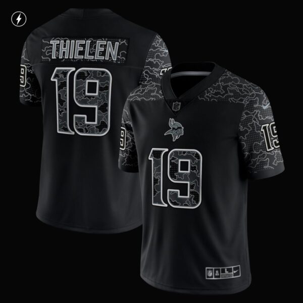 Men's Minnesota Vikings Adam Thielen Nike Black RFLCTV Limited Jersey