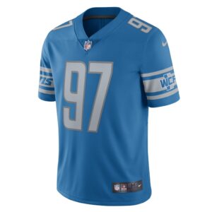 Men's Detroit Lions Aidan Hutchinson Nike Blue Team Vapor Limited Jersey