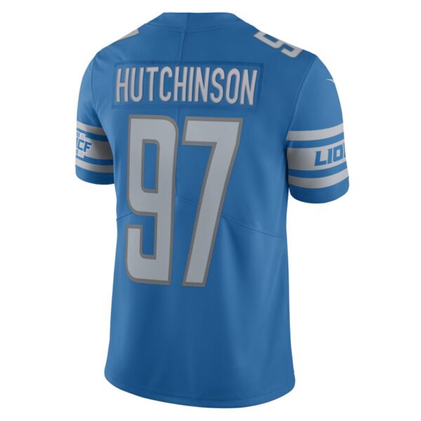 Men's Detroit Lions Aidan Hutchinson Nike Blue Team Vapor Limited Jersey