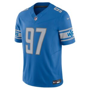 Men's Detroit Lions Aidan Hutchinson Nike Blue Vapor F.U.S.E. Limited Jersey