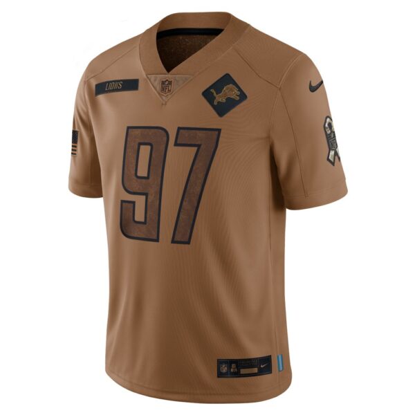 Aidan Hutchinson Detroit Lions Nike 2023 Salute To Service Limited Jersey - Brown