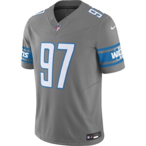 Men's Detroit Lions Aidan Hutchinson Nike Silver Vapor F.U.S.E. Limited Jersey