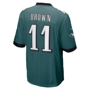 Men's Philadelphia Eagles A.J. Brown Nike Midnight Green Super Bowl LVII Patch Game Jersey