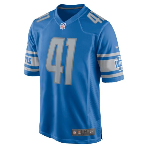 Men's Detroit Lions AJ Parker Nike Blue Game Jersey