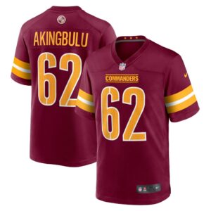 Men's Washington Commanders Alex Akingbulu Nike Burgundy Game Player Jersey