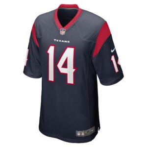 Men's Houston Texans Alex Bachman Nike Navy Team Game Jersey