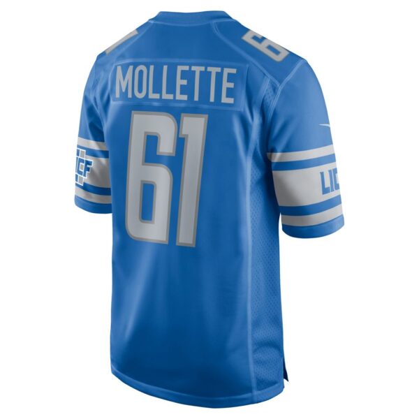 Alex Mollette Detroit Lions Nike Team Game Jersey - Blue