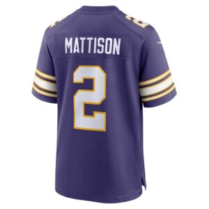 Men's Minnesota Vikings Alexander Mattison Nike Purple Classic Player Game Jersey