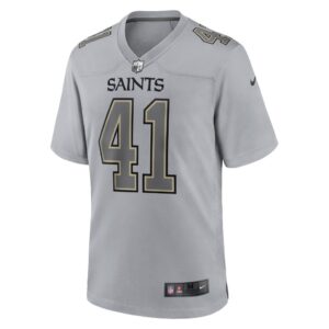 Men's New Orleans Saints Alvin Kamara Nike Gray Atmosphere Fashion Game Jersey