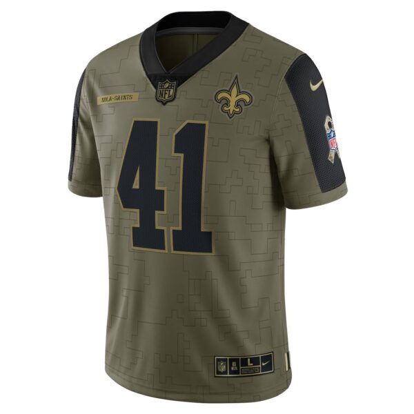 Men's Nike Alvin Kamara Olive New Orleans Saints 2021 Salute To Service Limited Player Jersey