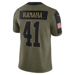 Men's Nike Alvin Kamara Olive New Orleans Saints 2021 Salute To Service Limited Player Jersey